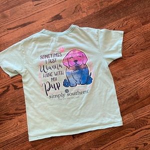 Simply Southern T-Shirt Youth Sml Hang with my Pup